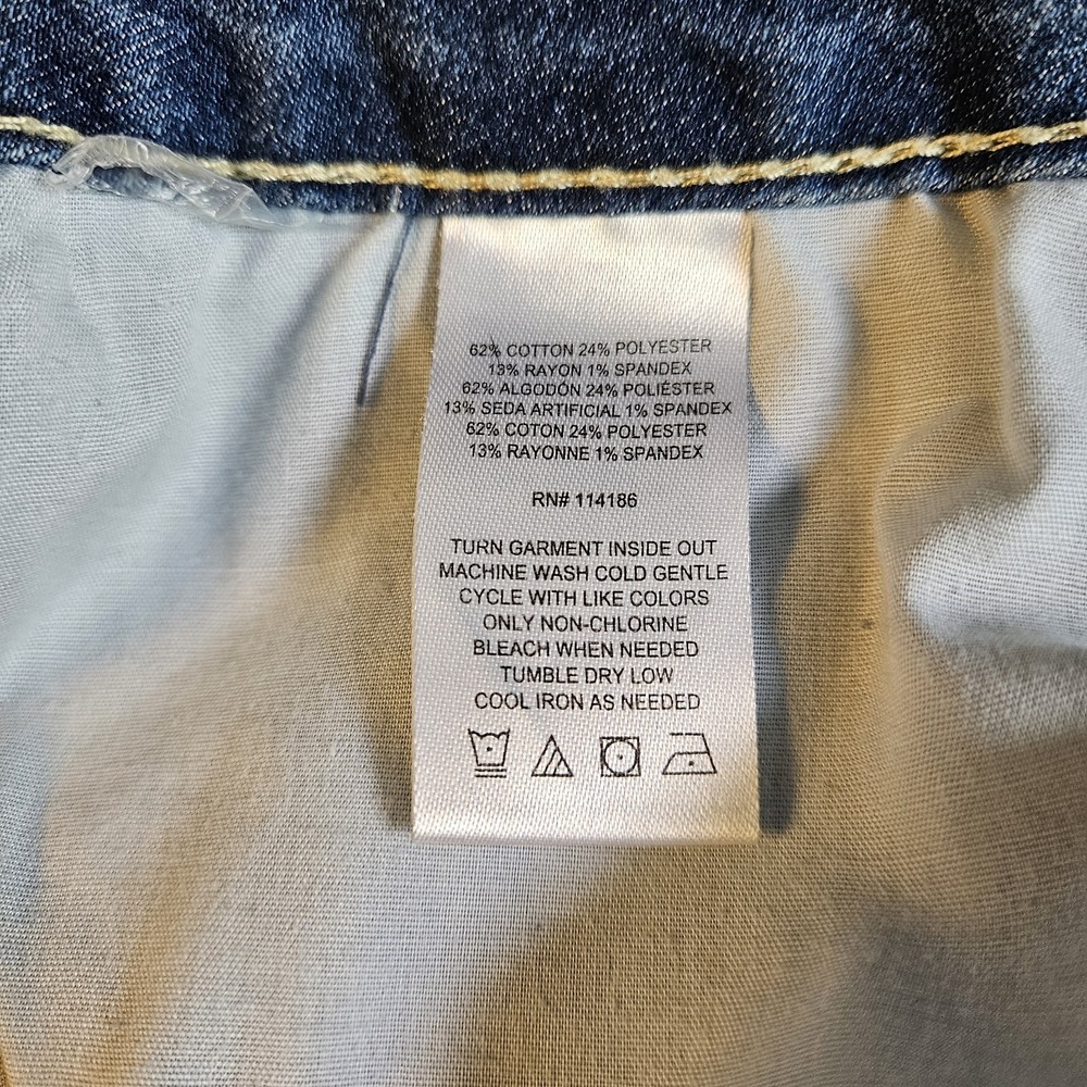 Faith Jeans Womens Size 12 Denim "Don't Lose Faith" Casual Jeans Distressed - Picture 6 of 11